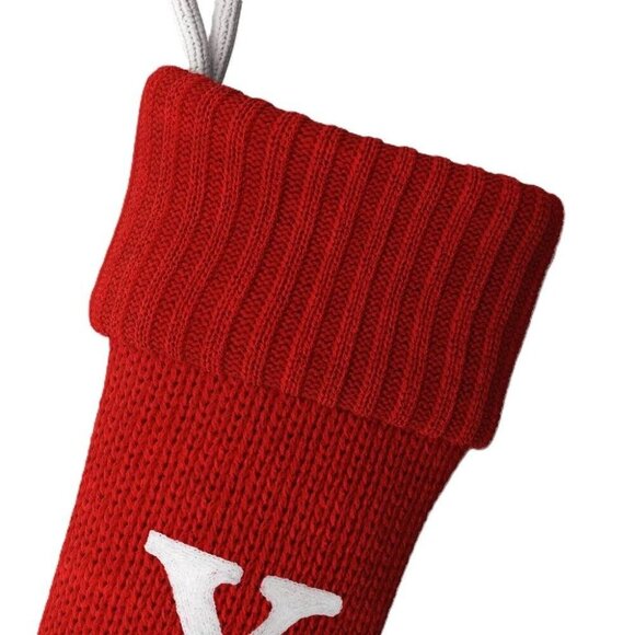 Wondershop Letter X White Monogram Full Size Red Knit Christmas Stocking - Picture 2 of 5
